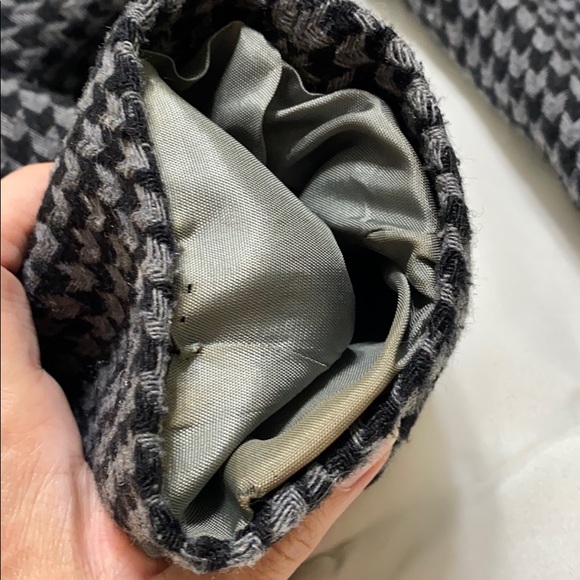 Vintage 90s Herringbone Wool Navy Gray Blazer - Picture 10 of 13